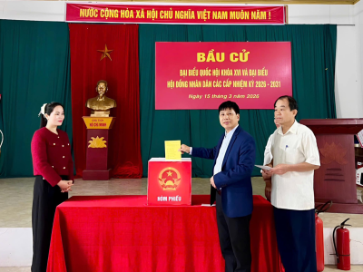 TRUNG TÂM Y TẾ KHU VỰC TAM DƯƠNG THAM GIA BẦU CỬ ĐẠI BIỂU QUỐC HỘI KHOÁ XVI VÀ HĐND CÁC CẤP NHIỆM KỲ 2026 - 2031