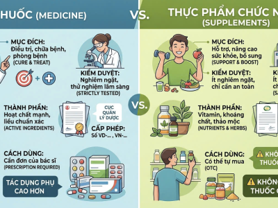 CÁCH PHÂN BIỆT THUỐC VÀ THỰC PHẨM CHỨC NĂNG